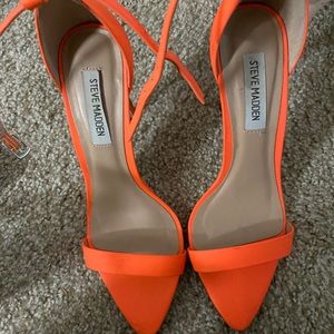 Steve Madden neon orange heels